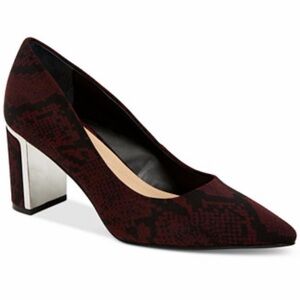 Alfani Burgundy and Black Block Heel Pumps